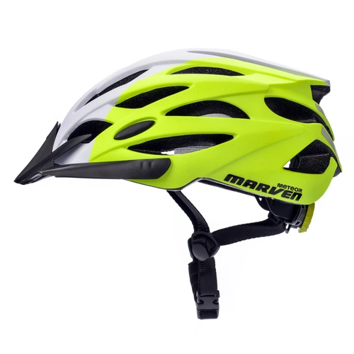 Fahrradhelm Meteor Marven M 55-58 cm grau/weiß/limonium