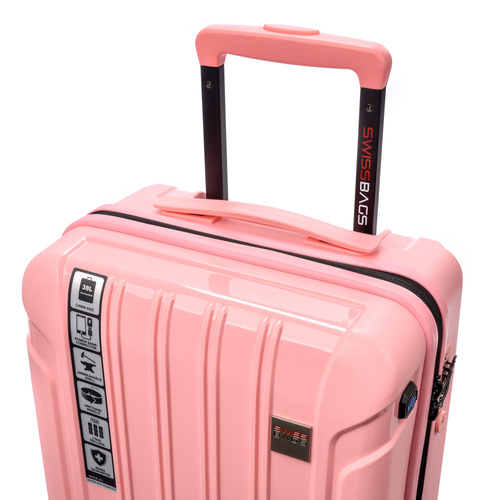 SwissBags Touristenkabinenkoffer 55cm Pink
