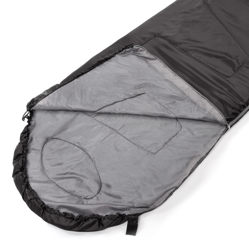 Meteor Schlafsack Snooze+ schwarz/grau