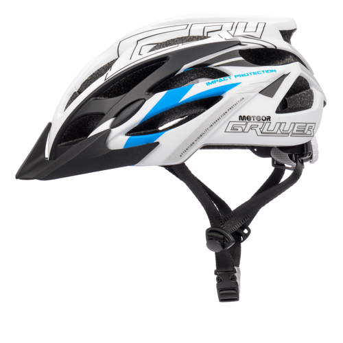 Fahrradhelm Meteor Gruver M 55-58 cm weiß/schwarz/blau