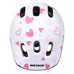 Kinderfahrradhelm Meteor MV6-2 XS 44-48 cm Hearts