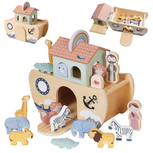 Arche-Noah-Spielset aus Holz