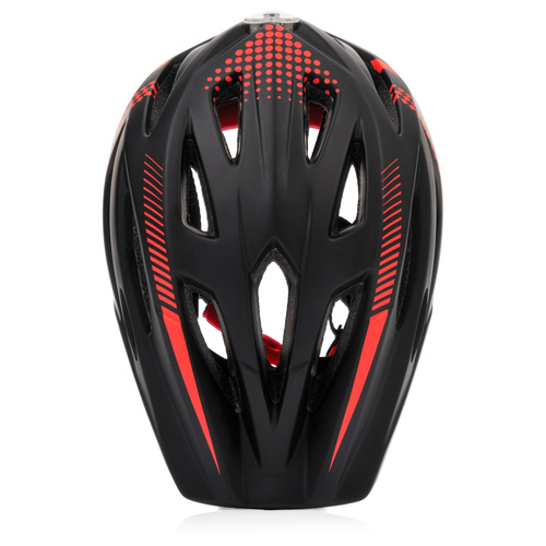 Fullface-Fahrradhelm Meteor Lupus S 48-52 cm schwarz/rot
