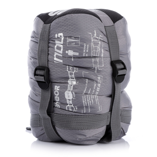 Schlafsack Meteor Indus R grau/schwarz