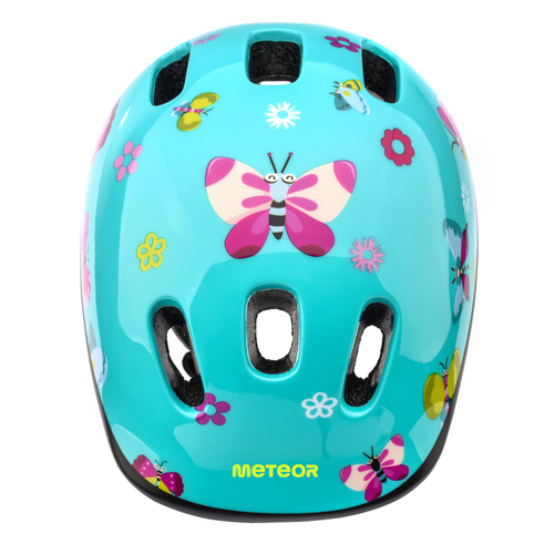 Kinderfahrradhelm Meteor KS06 S 48-52 cm Schmetterlinge