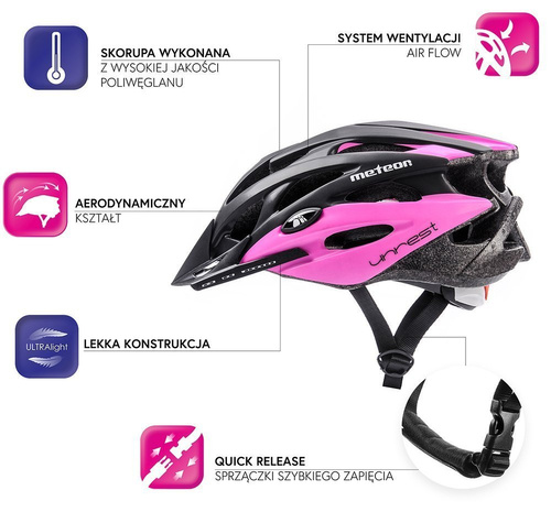 Fahrradhelm Meteor MV29 Unrest L 58-61 cm schwarz/grün