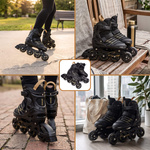 Inlineskates Meteor L 38-43 Buzzy schwarz/goldene Farbe