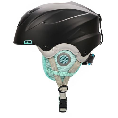 Skihelm Meteor Lumi M 55-58 cm mint/schwarz