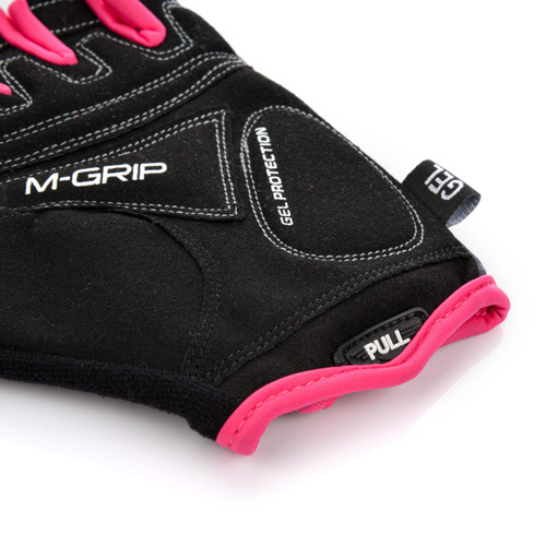 Radsporthandschuhe Meteor Gel GX34 XS grau/rosa
