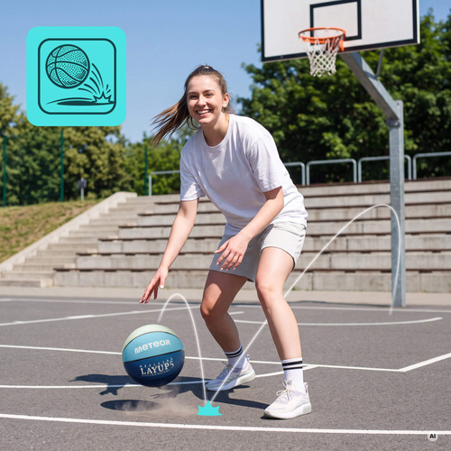 Basketball Meteor Layup 5 blau/grau