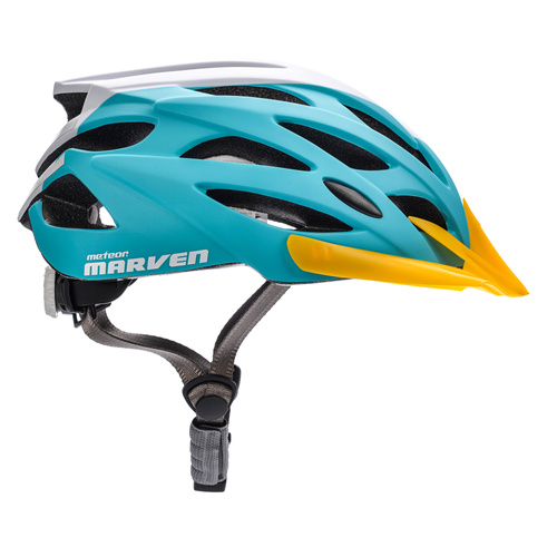 Fahrradhelm Meteor Marven M 55-58 cm blau/weiß/gelb