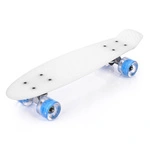 Kunststoff-Skateboard mit LED-Rädern Meteor klar