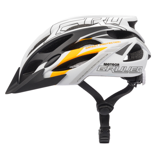 Fahrradhelm Meteor Gruver L 58-61 cm schwarz/weiss/orange