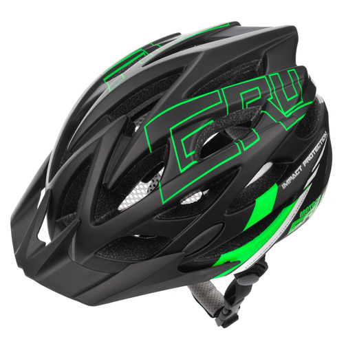 Fahrradhelm Meteor Gruver M 55-58 cm schwarz/grün