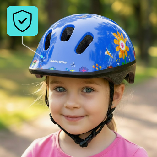 Kinderfahrradhelm Meteor KS06 XS 44-48 cm Garten