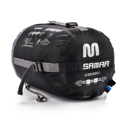 Schlafsack Meteor Samar R blau/schwarz