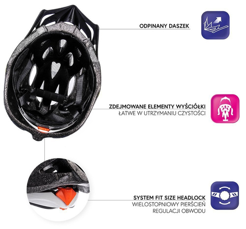 Fahrradhelm Meteor MV29 Unrest M 55-58 cm schwarz/grün
