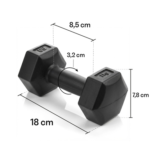 Zementhantelset 2x1 kg Meteor