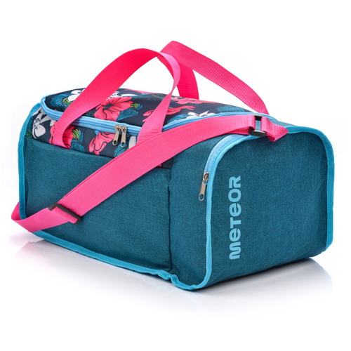 Fitness Tasche Meteor Nepr 20 l rosa/grüne Blumen