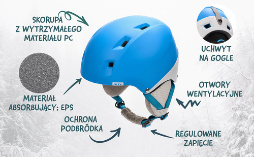 Skihelm Meteor Kiona M blau/weiss 55-58cm