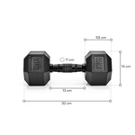 Hexagonale Hantelstange 10 kg Meteor