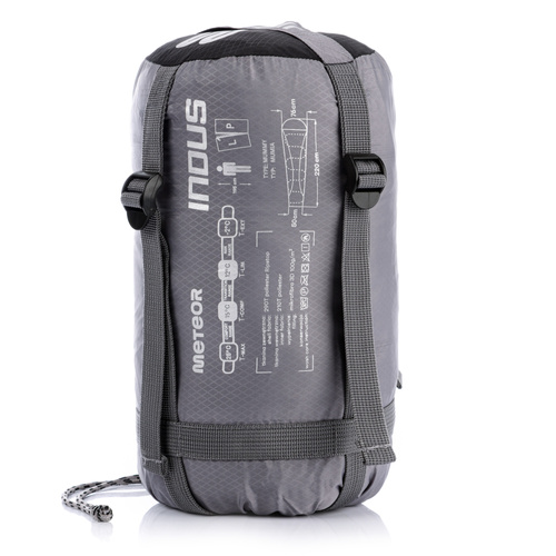 Schlafsack Meteor Indus R grau/schwarz