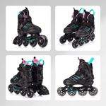 Inlineskates Meteor M 34-38 Buzzy schwarz/pink/minzfarben