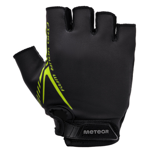 Fahrradhandschuhe Meteor MX12 M schwarz/neongelb