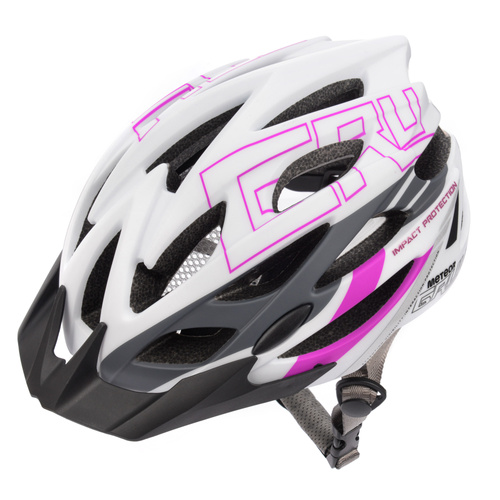 Fahrradhelm Meteor Gruver L 58-61 cm weiß/grau