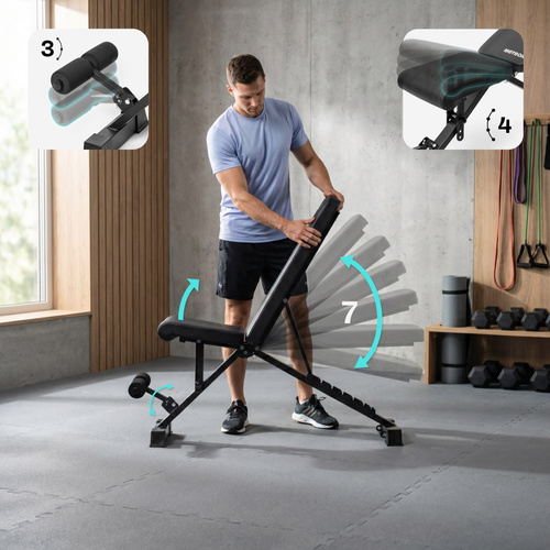 Trainingsbank Meteor klappbar, verstellbar, bis 150 kg