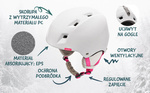 Skihelm Meteor Kiona S rosa/weiss 53-55cm