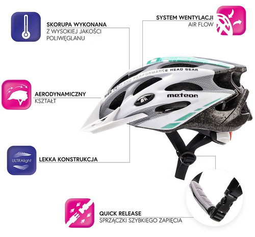 Fahrradhelm Meteor MV29 Drizzle XL 61-63 cm schwarz/neon grün