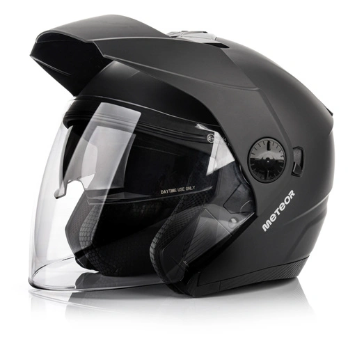 Motorradhelm Meteor Hekato L 59-60 cm schwarz