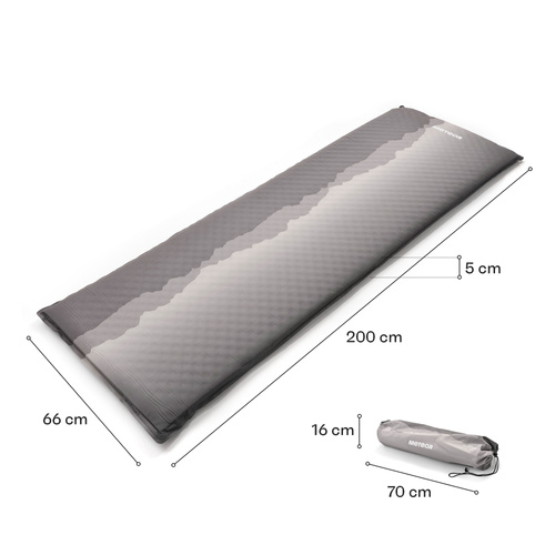 Selbstaufblasbare Matte Meteor 200×66×5 cm grau