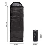 Meteor Schlafsack Snooze+ schwarz/grau