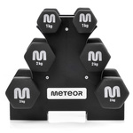 Gusseisen-Hantelset mit Ständer Meteor 3 / 2 / 1 kg