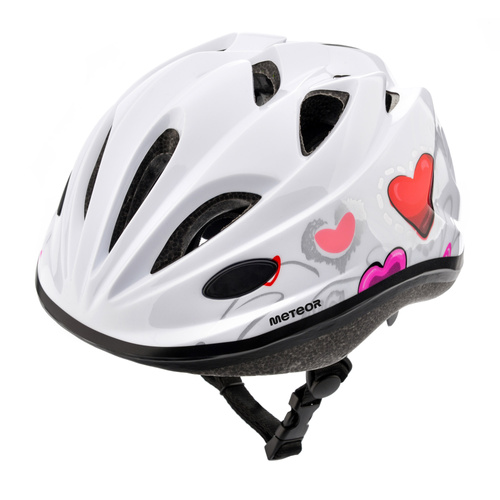 Kinderfahrradhelm Meteor KS07 M 52-56 cm Hearts