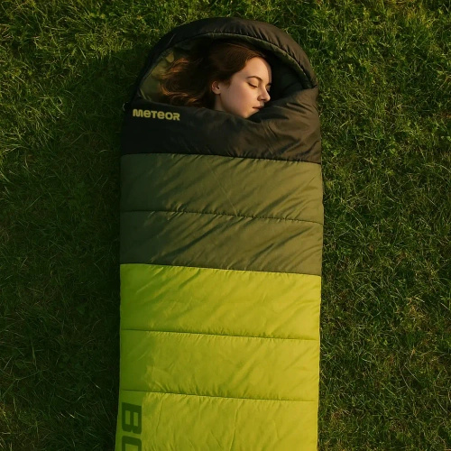 Meteor Schlafsack Bombay L Grün/Schwarz