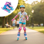 Inlineskates Meteor M 34-37 Loky pink/blau