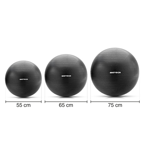 Fitnessball Meteor 65 cm schwarz