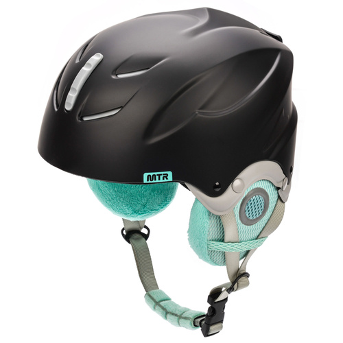 Skihelm Meteor Lumi M 55-58 cm mint/schwarz