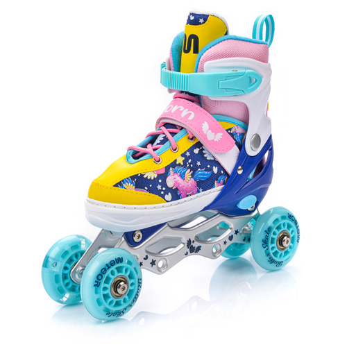 4-in-1 Meteor Unicorn Rollschuhe L 38-41