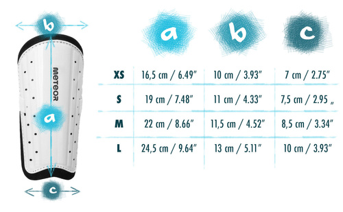 Fußball Schienbeinschoner Meteor L weiß