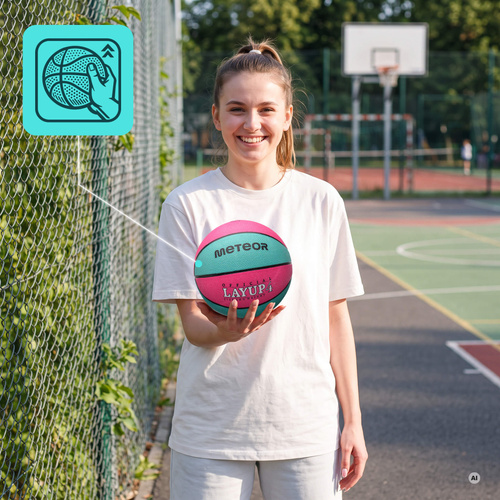 Basketball Meteor Layup 4 rosa/blau
