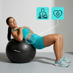 Fitnessball Meteor 65 cm schwarz