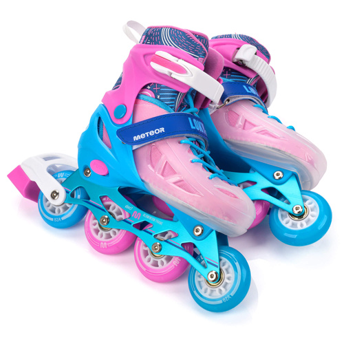 Inlineskates Meteor M 34-37 Loky pink/blau