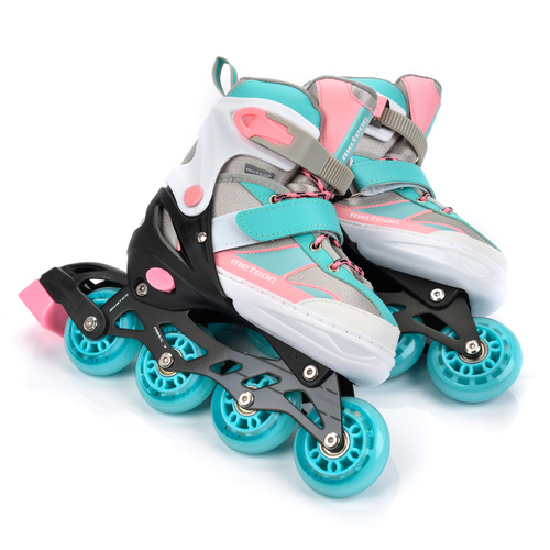 Meteor Rollschuhe M 34-37 rosa/hellblau