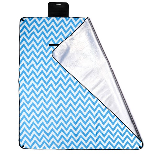Picknickdecke Meteor XL 180x200 cm Zickzack blau