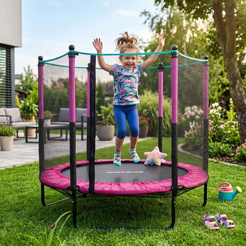 Trampolin für Kinder Meteor TRP-50 140 cm pink