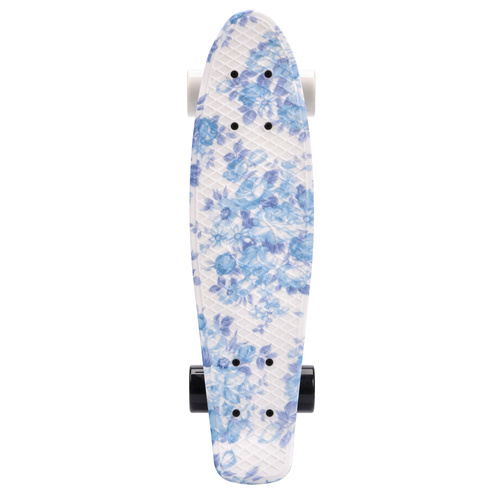 Meteor Multicolour Blumen weiß Skateboard
